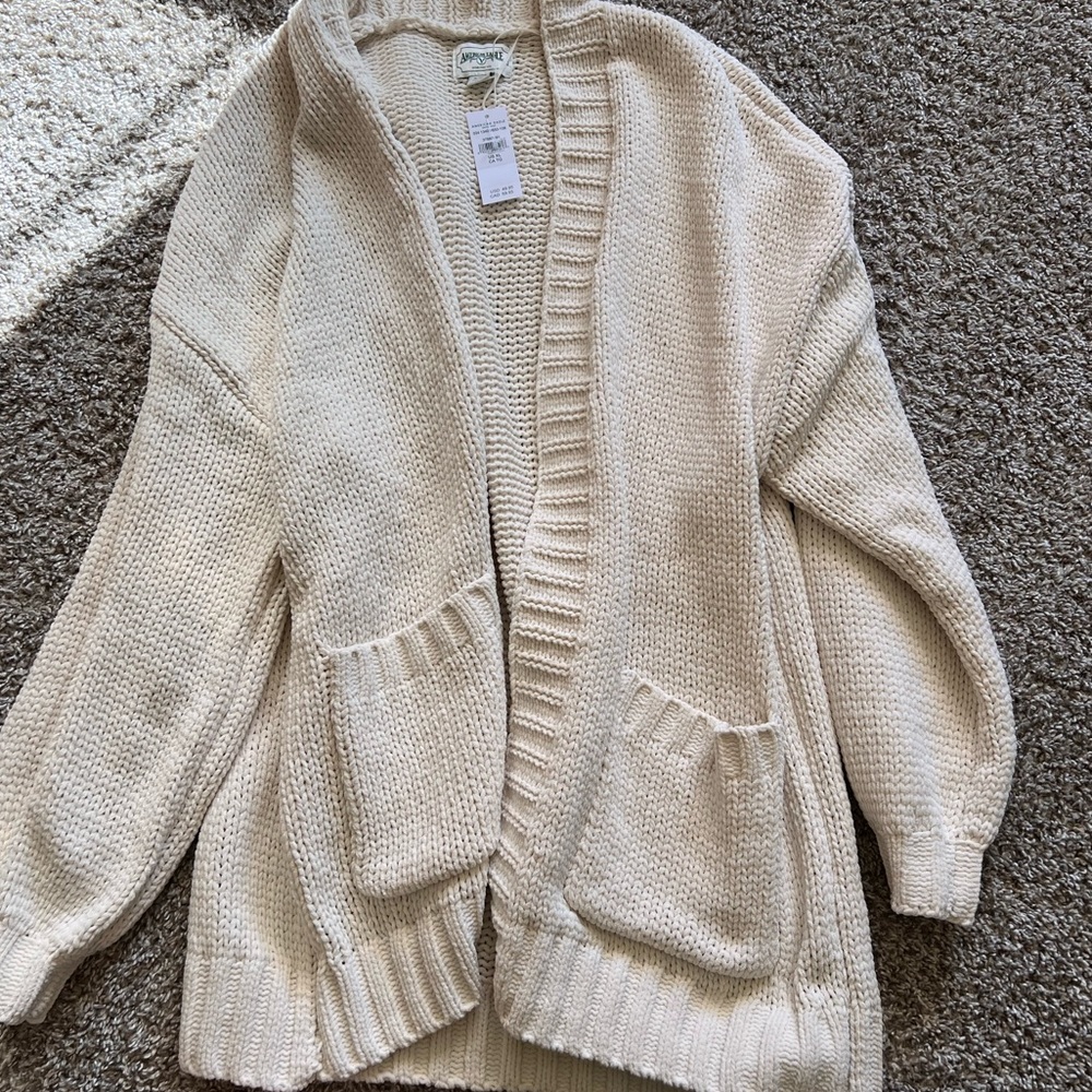 American Eagle Chenille Cardigan Sweater NWT XL